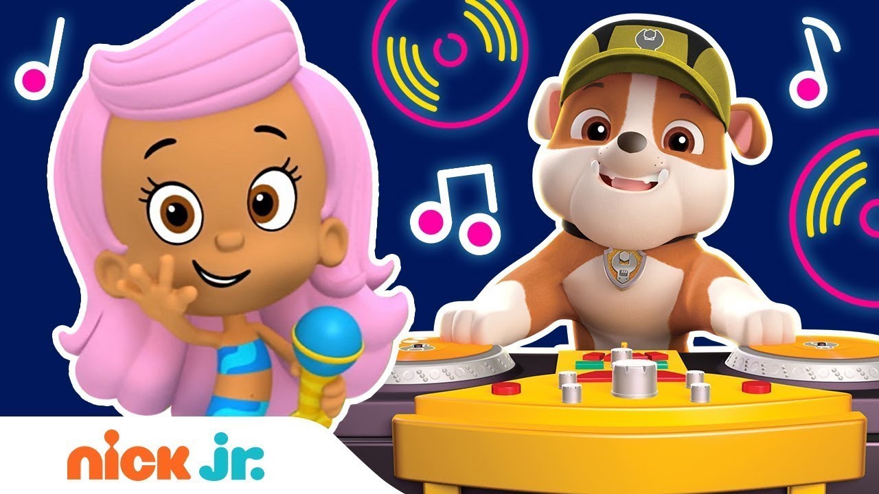 DJ Rubble's Dance Party #2 🎛️ w/ Bubble Guppies, Dora & PAW Patrol | Stay Home #WithMe| Nick Jr.