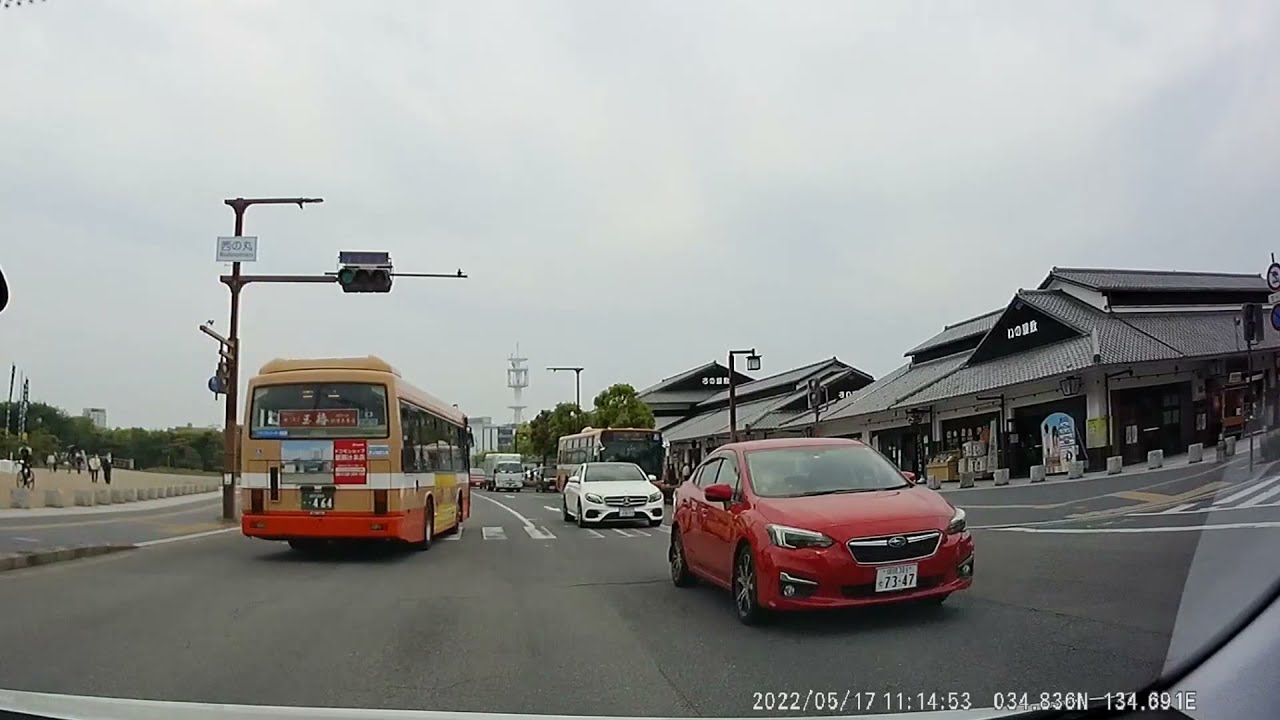 姫路城 大手門駐車場への入れ方