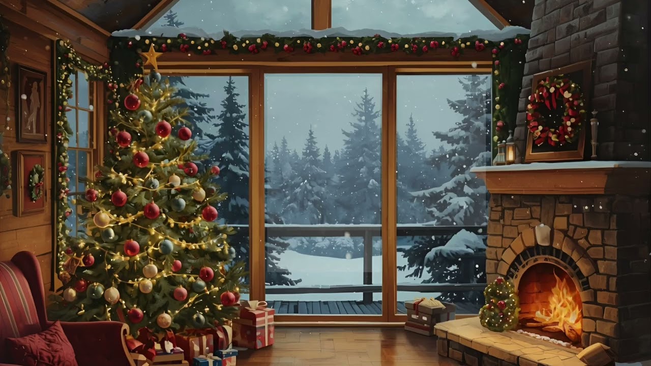 ✨🎄 it’s a snowy Christmas morning with piano classic Christmas music playing ✨🎄