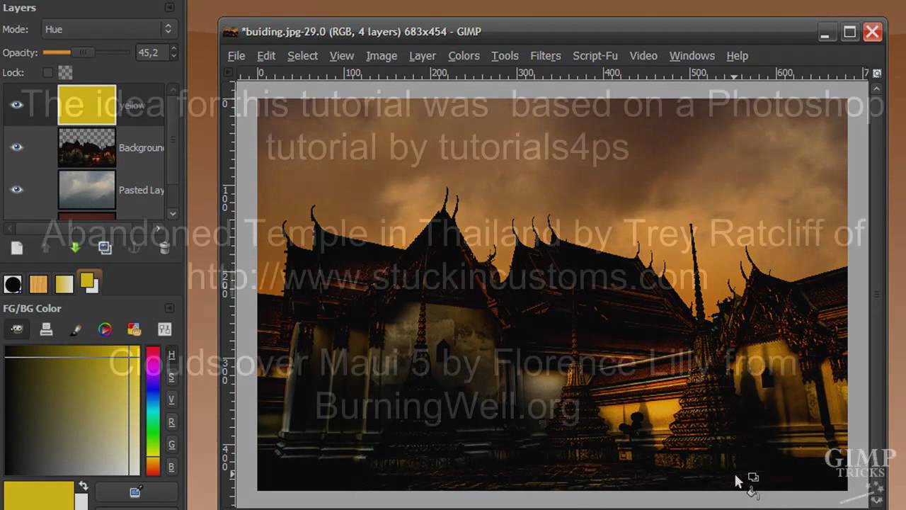 GIMP tutorial- Making broad daylight a scary place - Image manipulation in GIMP