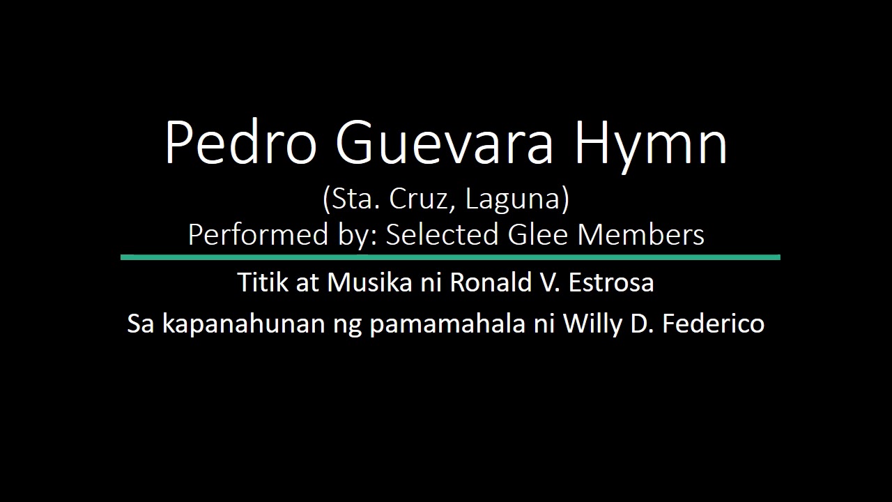 Pedro Guevara Hymn (Lyrics)