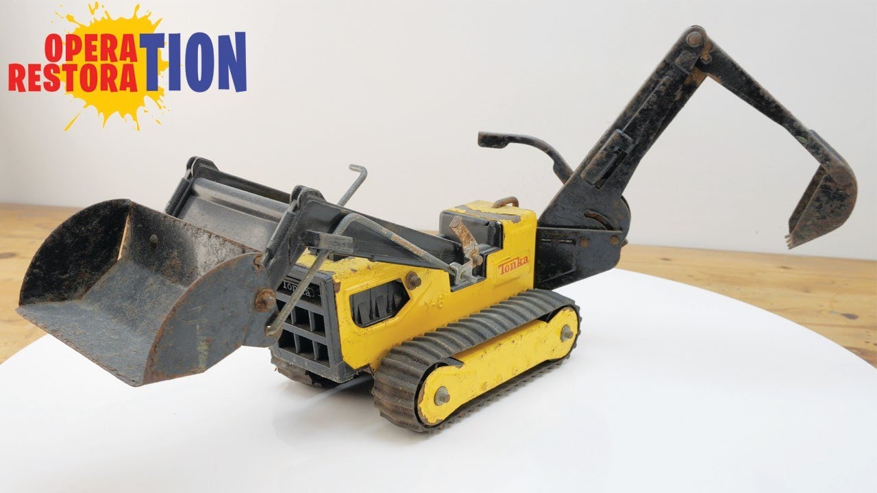 RARE VINTAGE 1970'S TONKA T-6 BULLDOZER RESTORATION