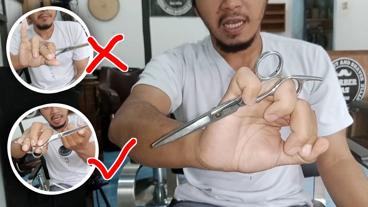 Teknik tutorial tips cara memakai gunting rambut beserta trik melipat dan memutar gunting