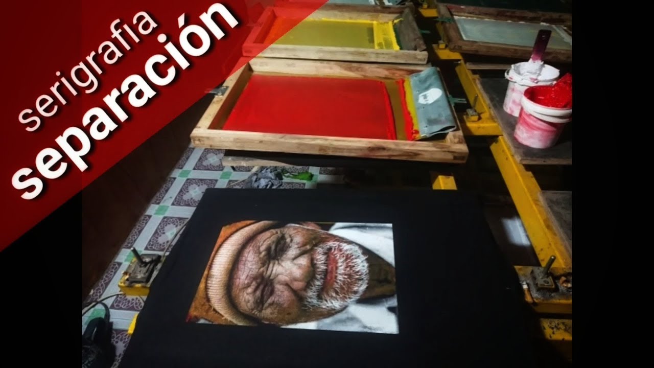 Impresión a cuatro colores serigrafía textil - (4 color silkscreen)