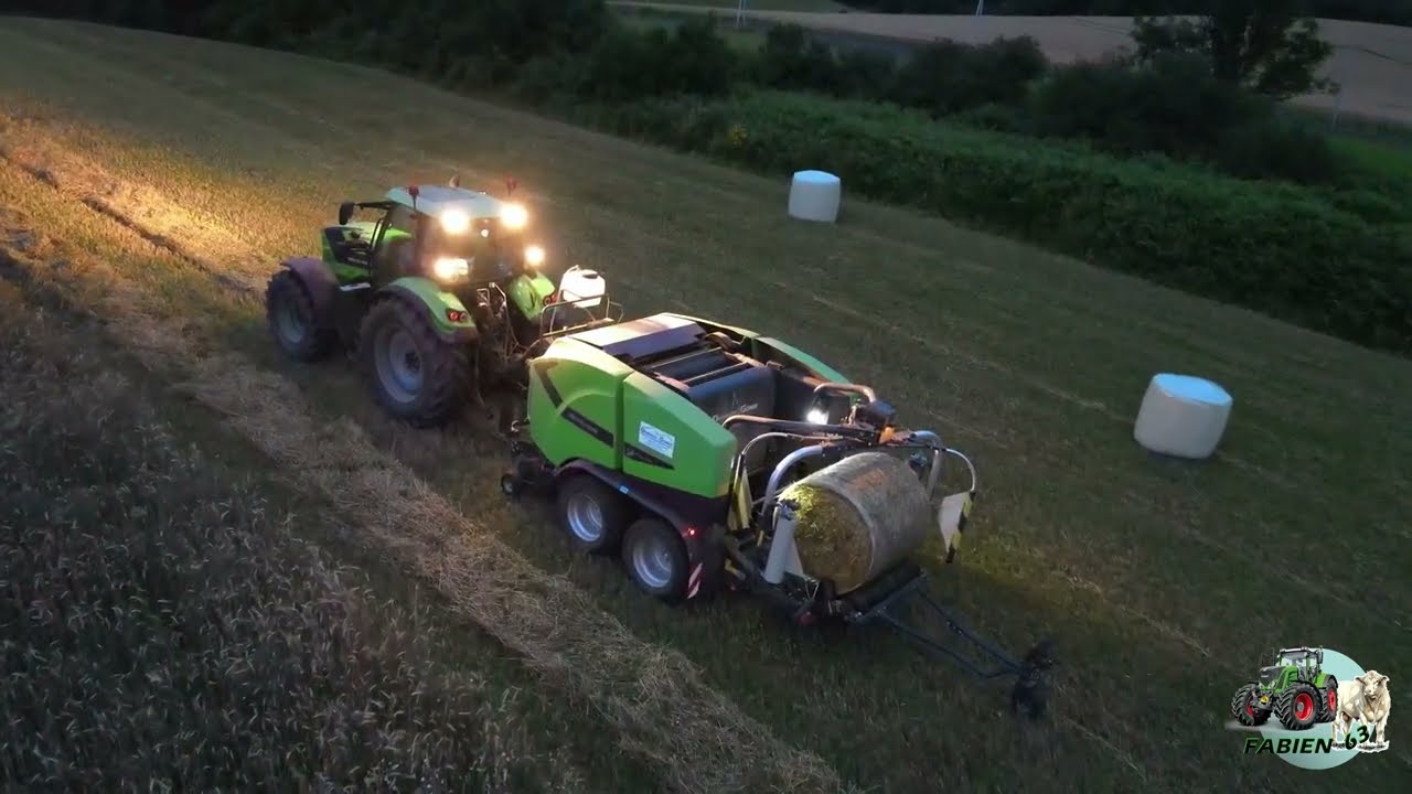 [Drone] Fauchage 🌾 Enrubannage Méteil - Deutz Fahr - Fendt - 2022