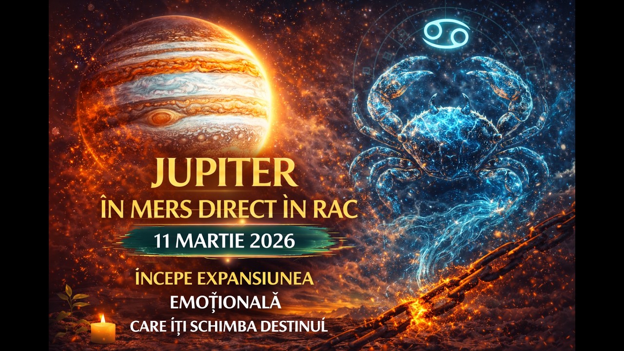 Jupiter în mers direct în Rac din 11 martie | Începe Expansiunea Emoțională care Schimbă Destinul