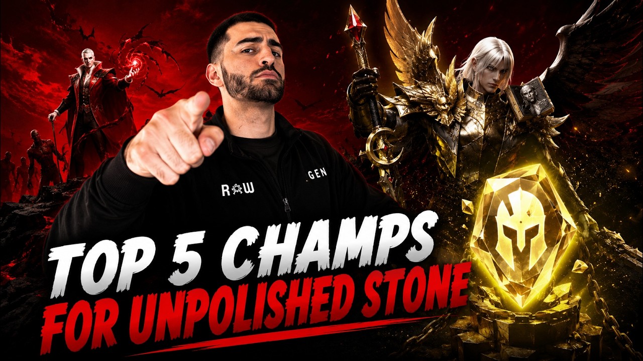 Top 5 Champs For Unpolished Stone | FREE RESET BOOK & Best Use Case | Watcher of Realms