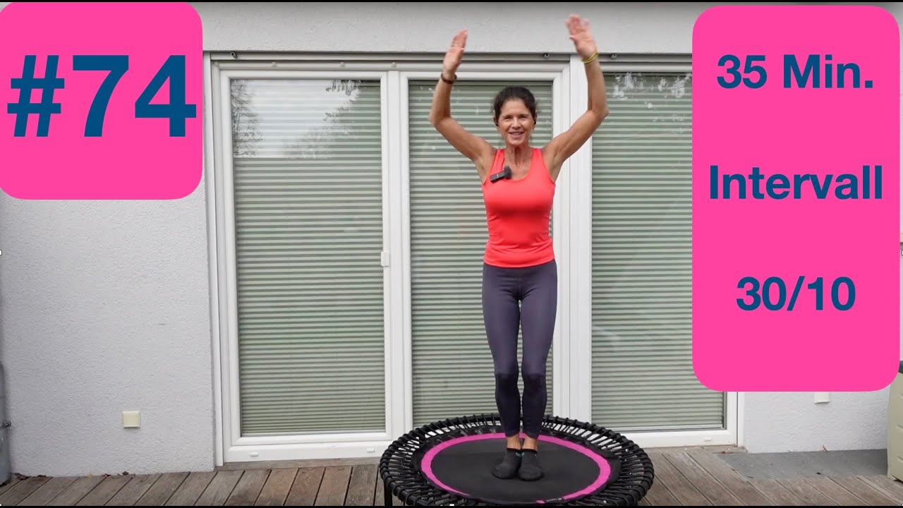 #74 Jumping Fitness HIIT 30/10 Intervall Workout Jumping Trampoline Rebounder   35 Minuten