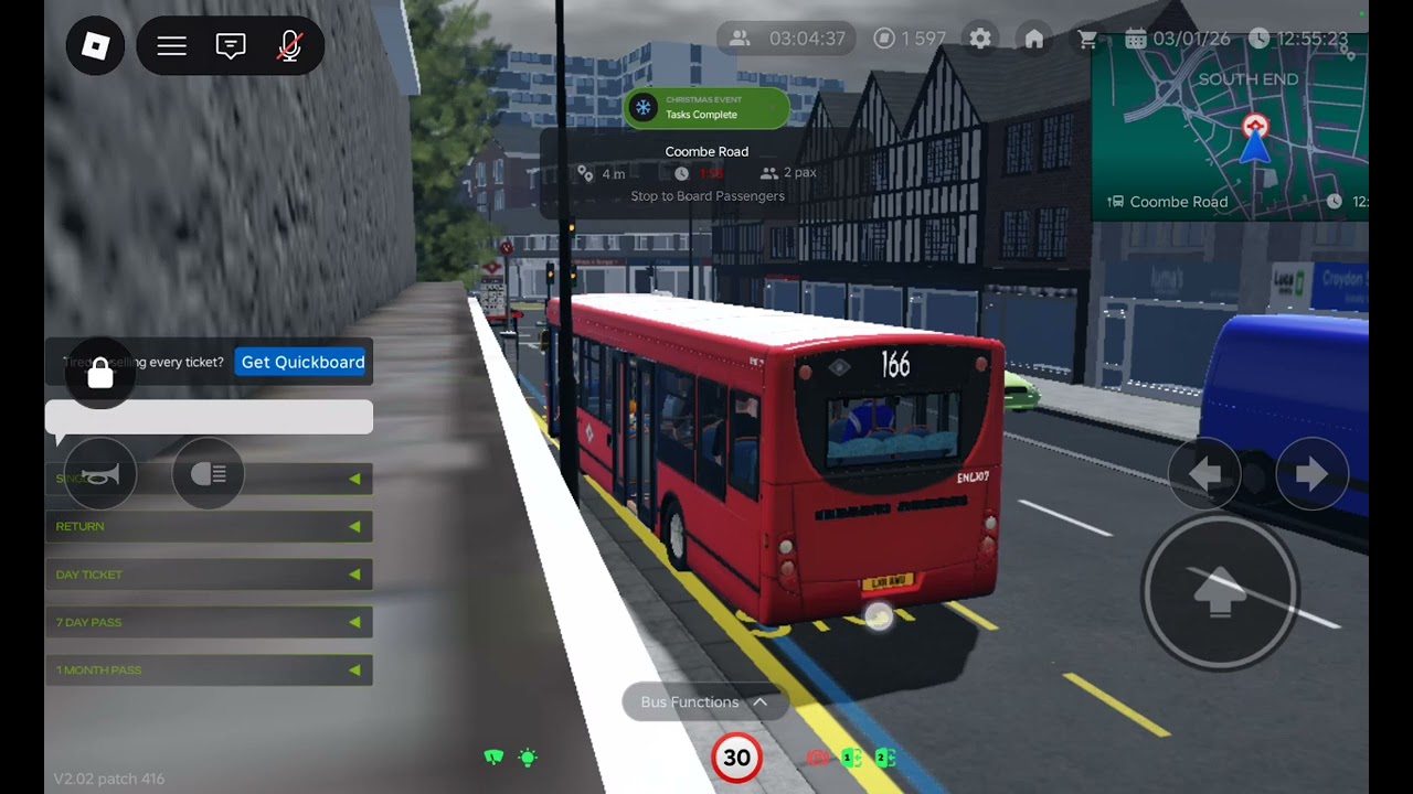 Drive on the 166 to West Croydon, Bus Station 