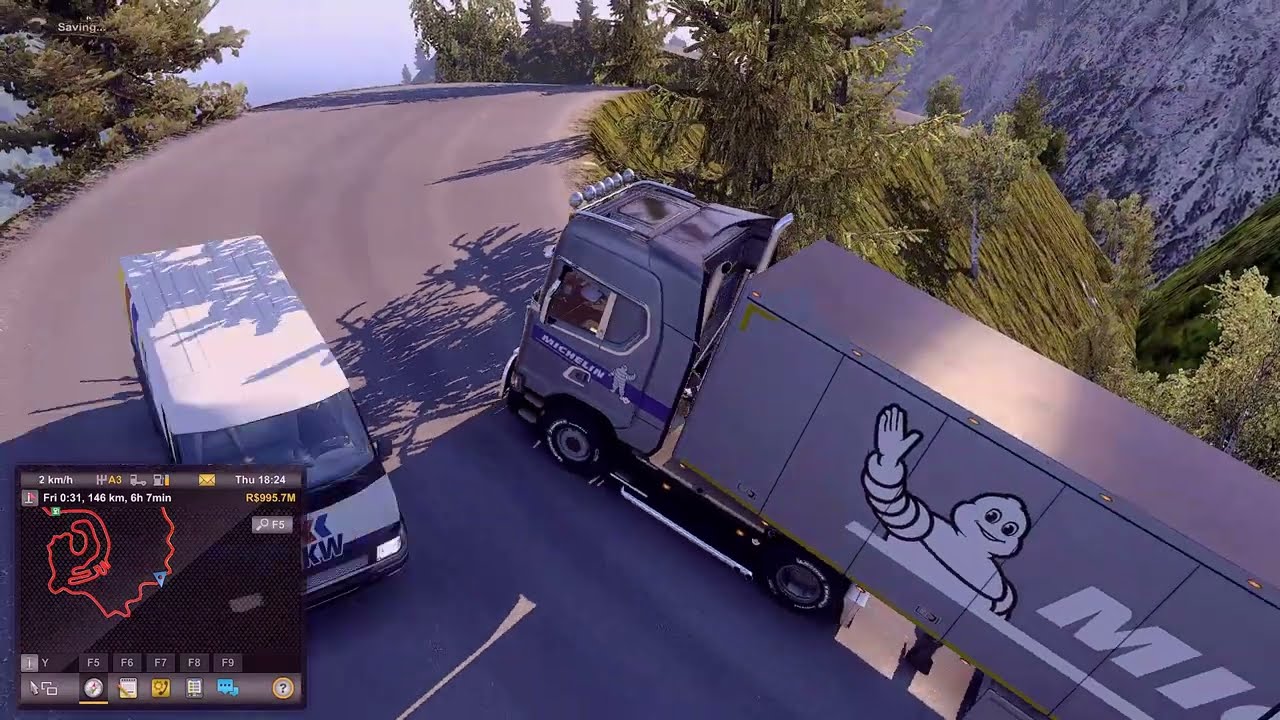 Michellin driver takes on rough mountain roads