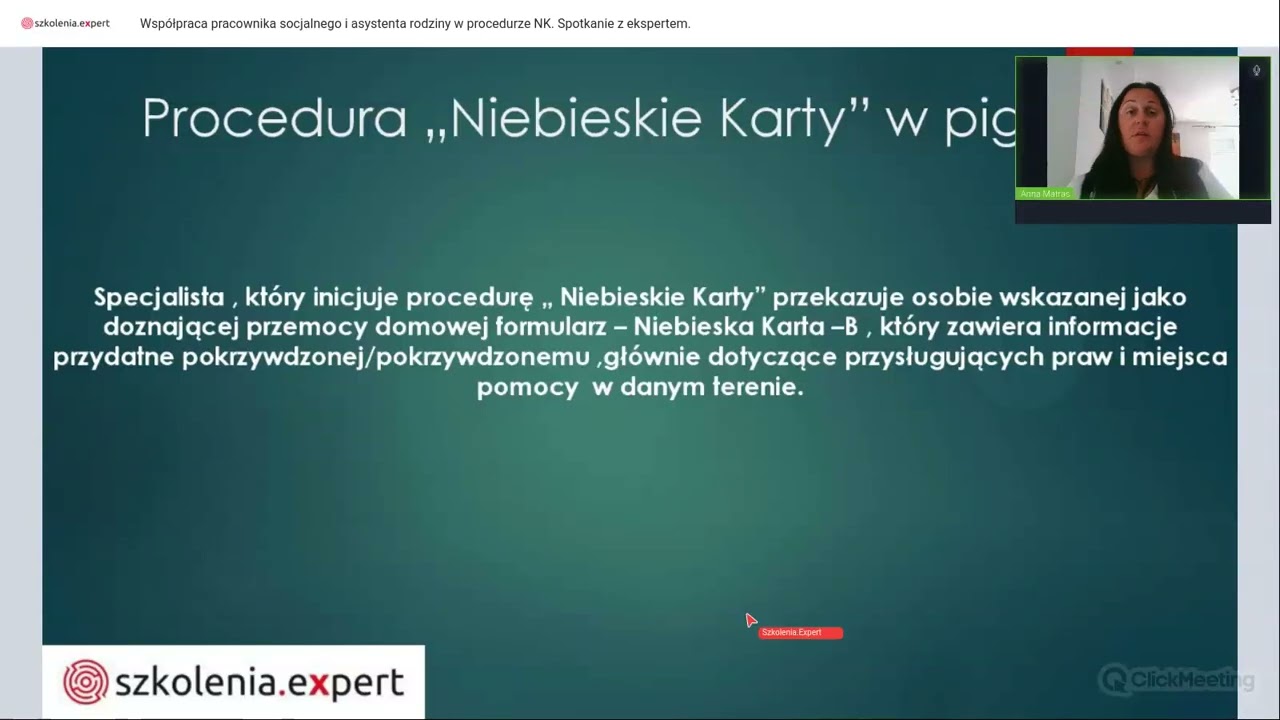 Współpraca pracownika socjalnego i asystenta rodziny w procedurze NK. Spotkanie z ekspertem.