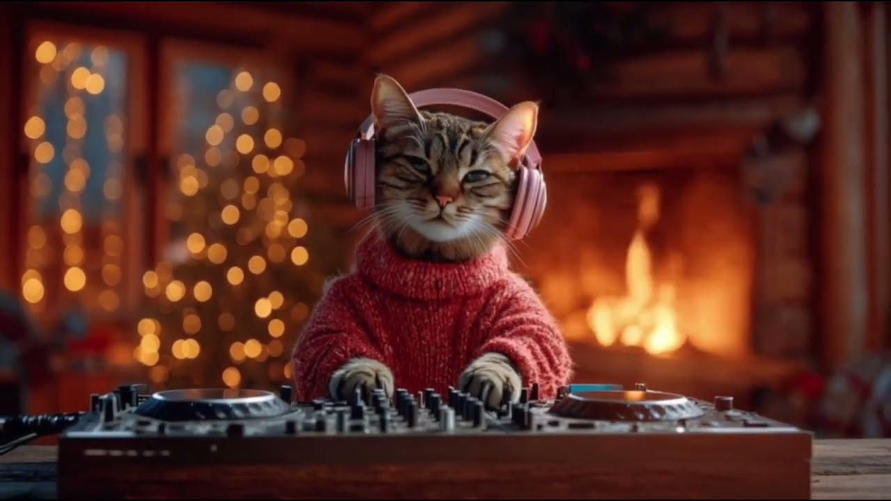 Cozy Fireplace Christmas Party House Mix 🎄🔥 | DJ MIAWW – Warm & Festive Holiday Vibes 2025