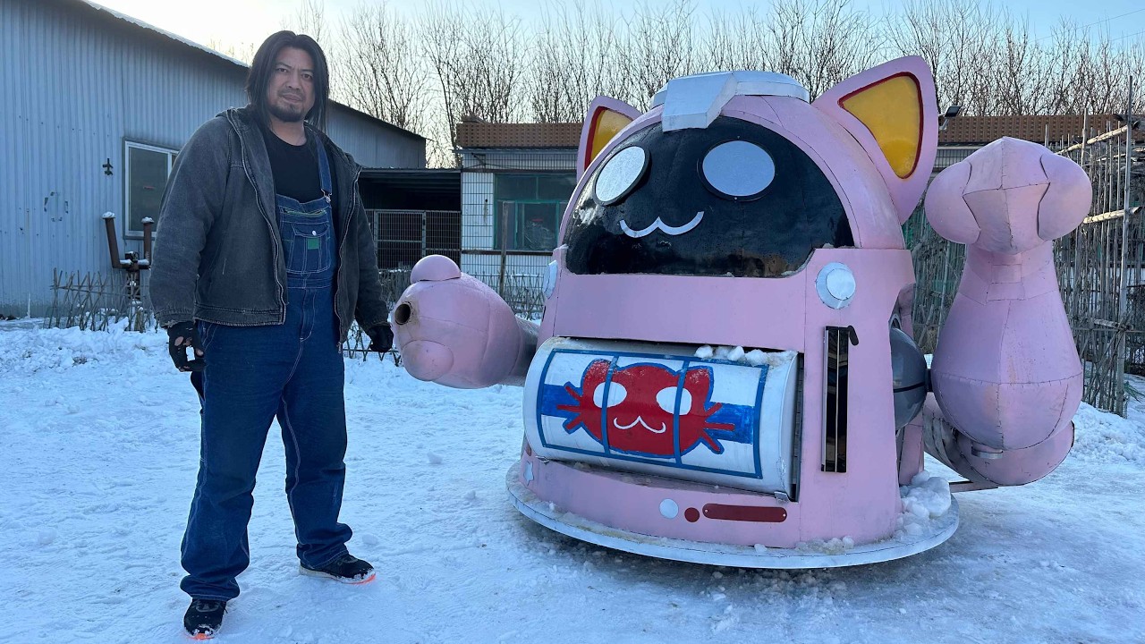 ENG)自製招財貓打雪仗機甲 Handmade Lucky Cat Snowball Fighting Robot【手工耿Handy Geng】