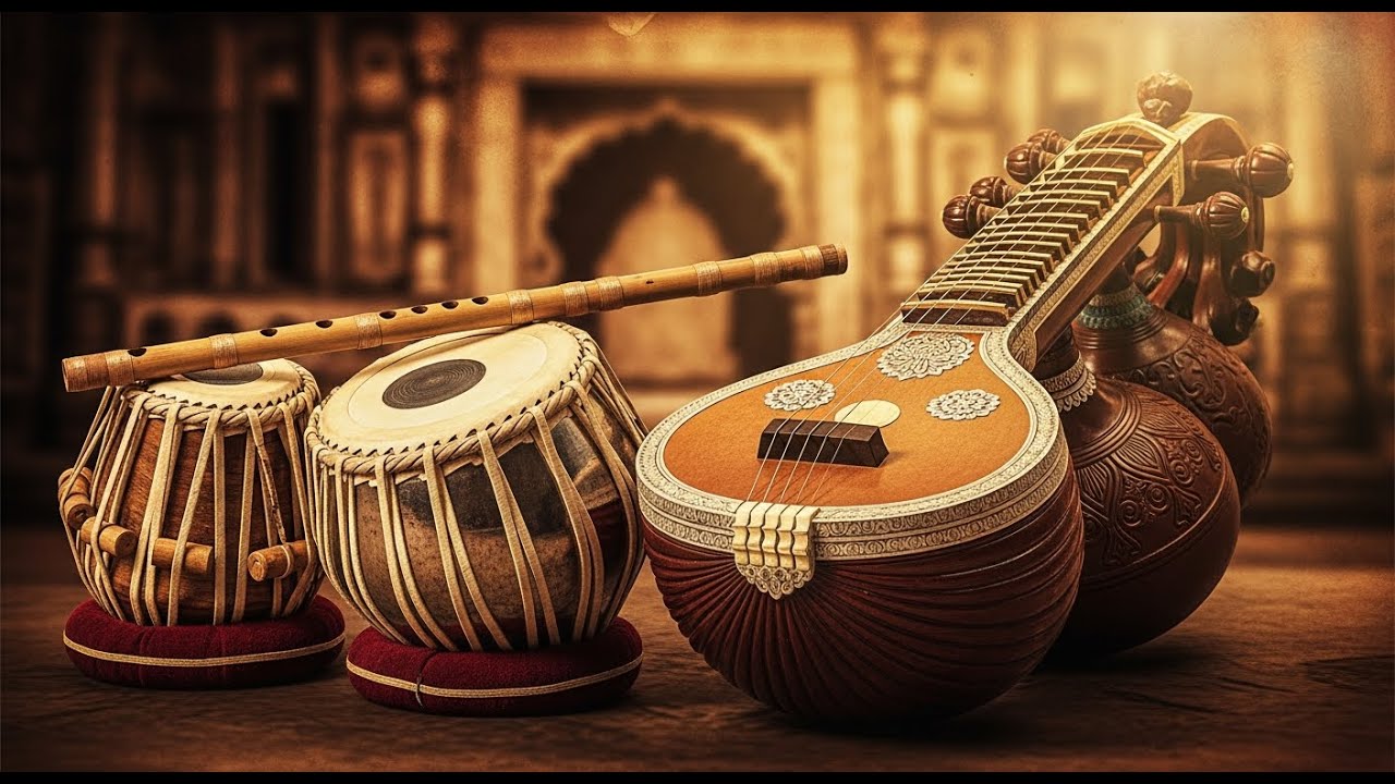 Raga Essence | Indian Vintage Fusion Veena Tabla Flute  Music | Relax Mind,Work, Study, Finance