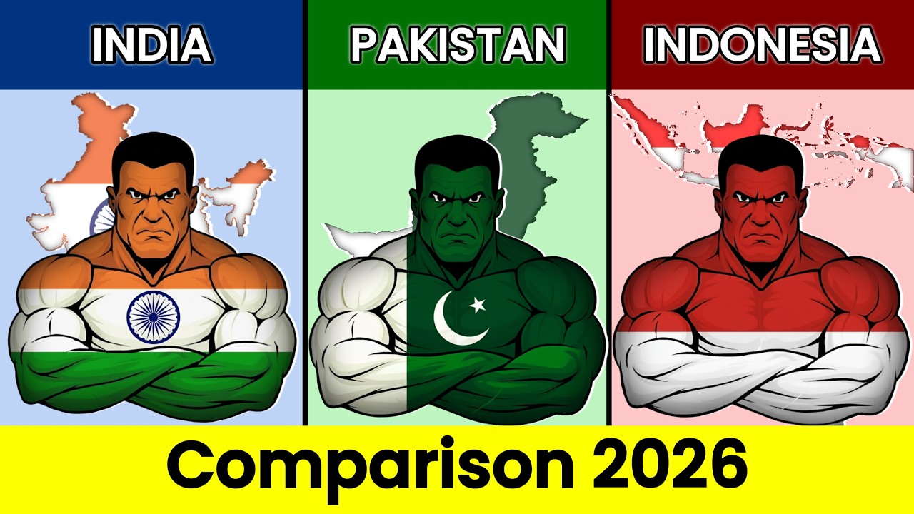 India vs Pakistan vs Indonesia 2026 | Country Comparison | WolfPedia 