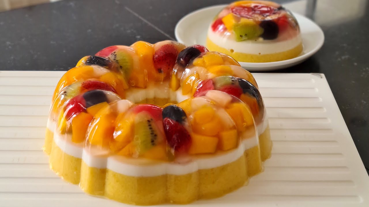 Ide bisnis di bulan puasa, resep Mango Cocktail Pudding creamy & enak. Ide takjil / hampers lebaran