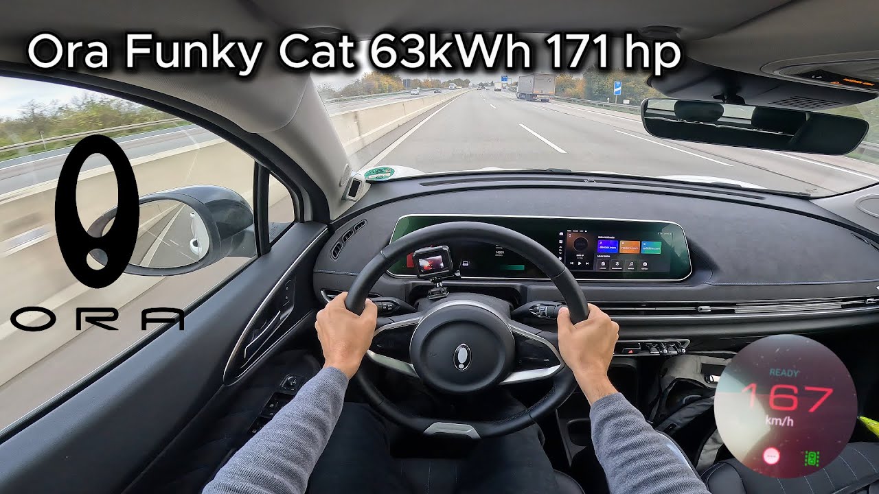 2023 Ora Funky Cat (GWM 03) 63kWh (171 hp) - POV Test drive On the German Autobahn