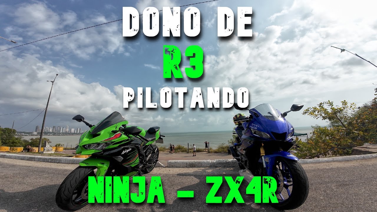 🚀 Piloto de Yamaha R3 Experimenta a Kawasaki Ninja ZX4R pela Primeira Vez! 🏍️