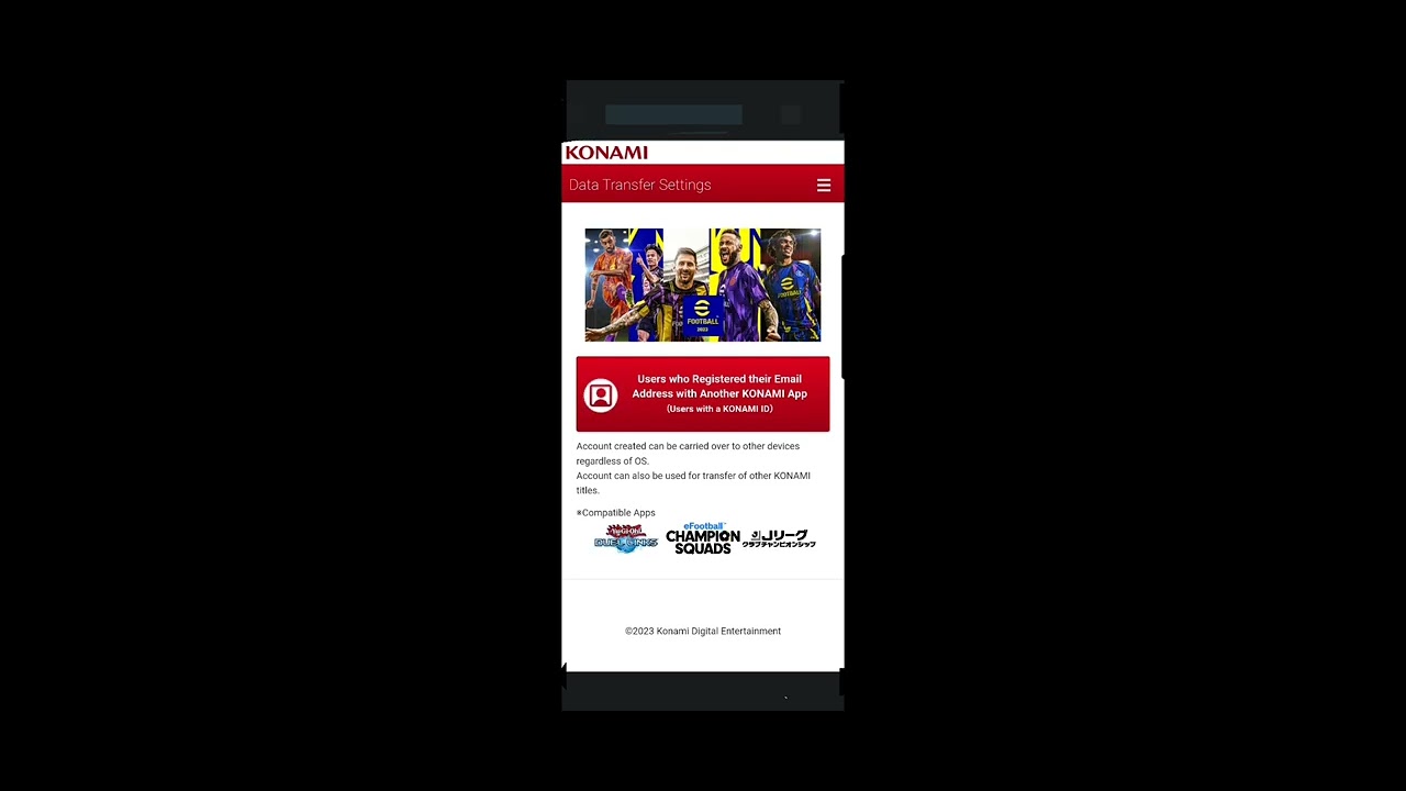 how to retrieve your E Football account linked to KONAMI ID