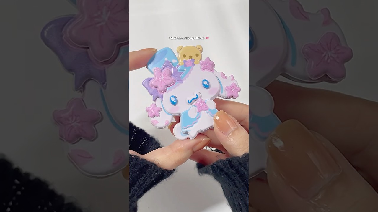 Cinnamoroll 3D Puffy Sticker! 🩵#diy #sticker #sanrio #cute #3dstickers #asmr #crafts #satisfying
