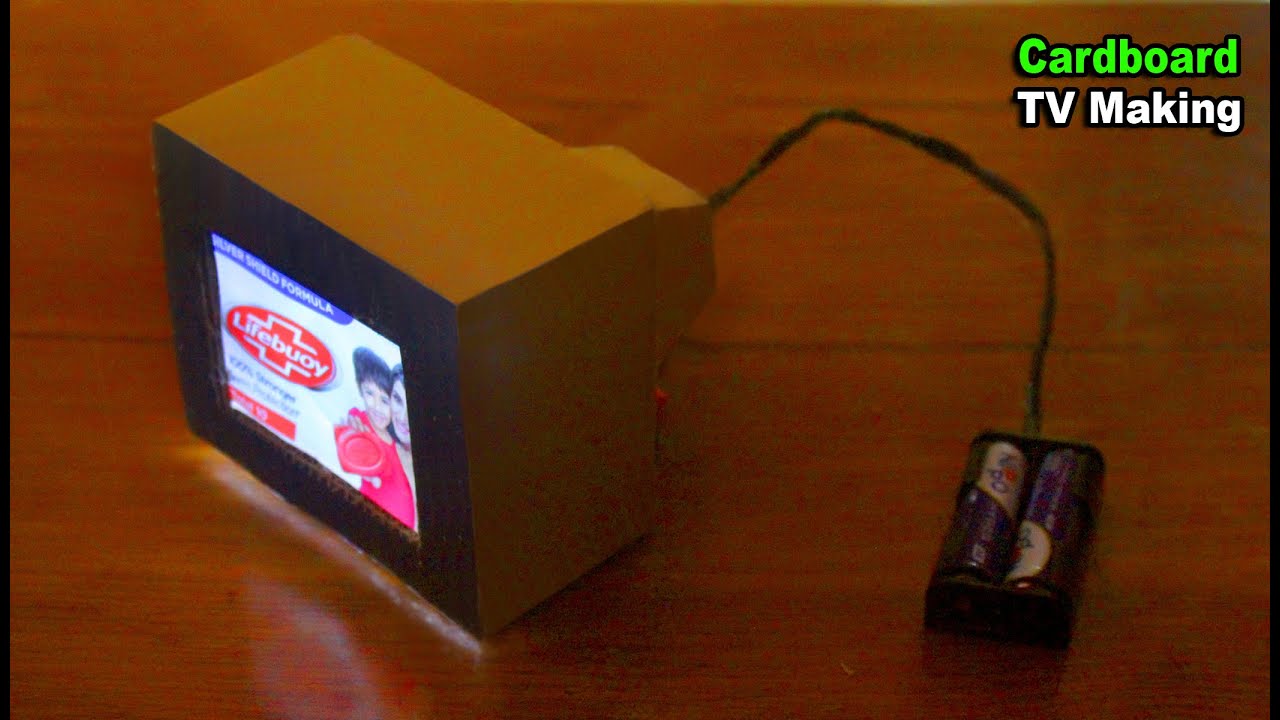How to make LED TV at home Using Cardboard - Cardboard TV - TV Making