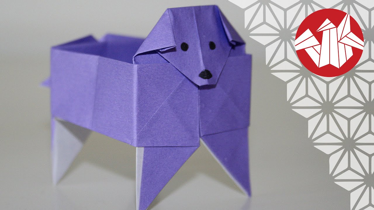 Origami - Boite chien - Dog box [Senbazuru]