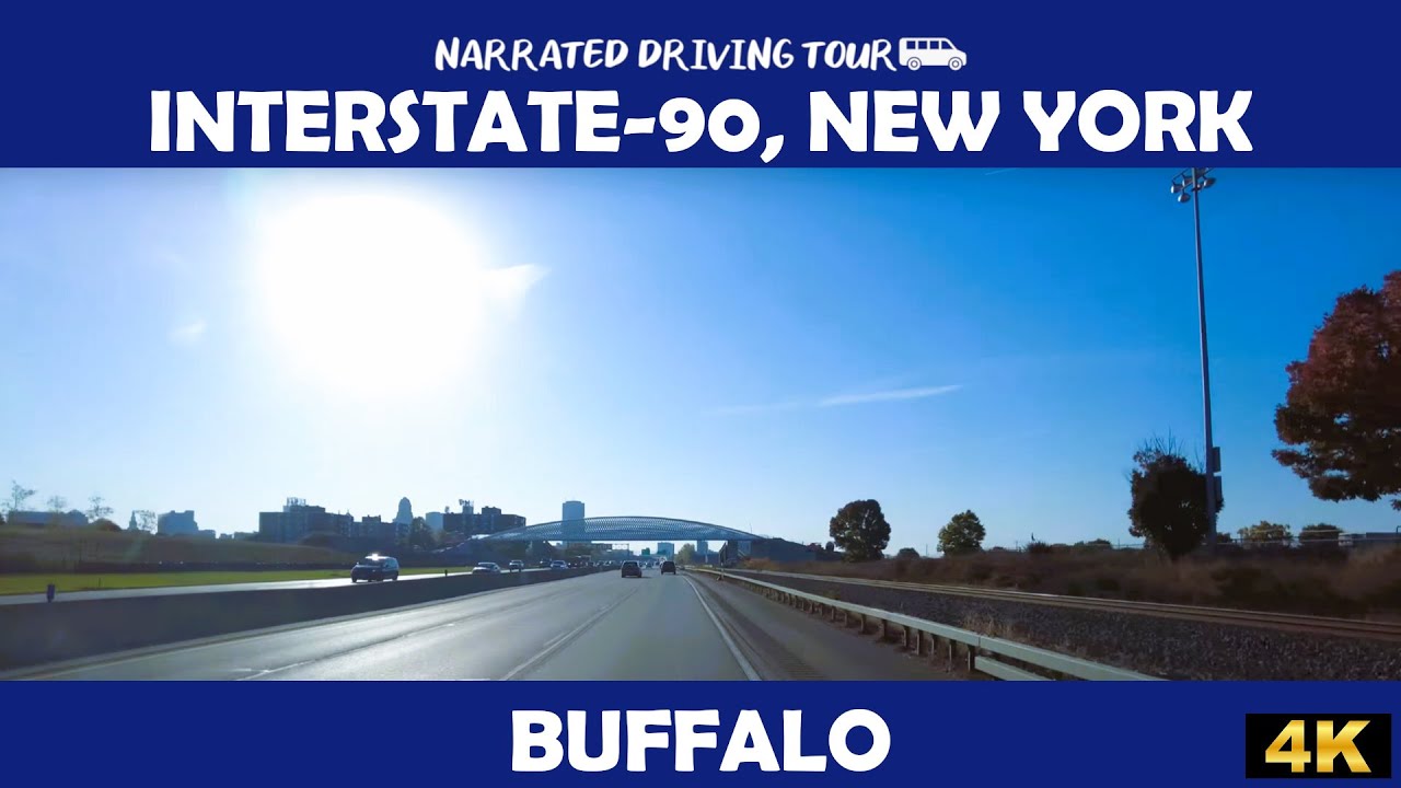 🚗 Crossing the Border! 4K Drive on I-90 from Canada to Buffalo, NY 🇺🇸🇨🇦 | Scenic Highway Views! 🛣️✨