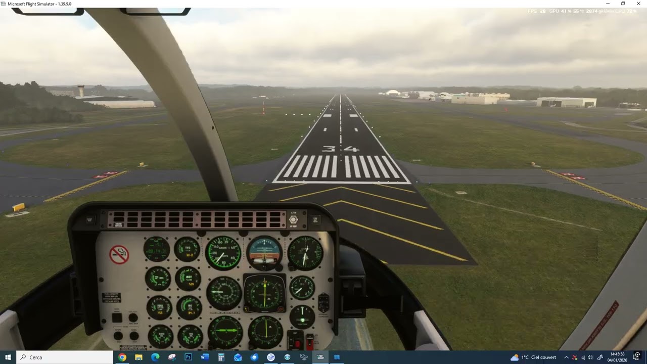 MSFS Bell 407 ILS Approach in White Plains KHPN ILS 34