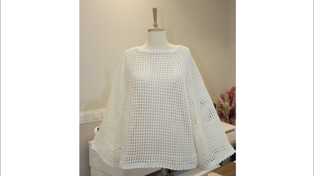 💯 -Wow- File Bluz Tarifi 🧶 Yakadan Başlamalı File Bluz 🤍  Net Blouse Starting from the Collar 🤍