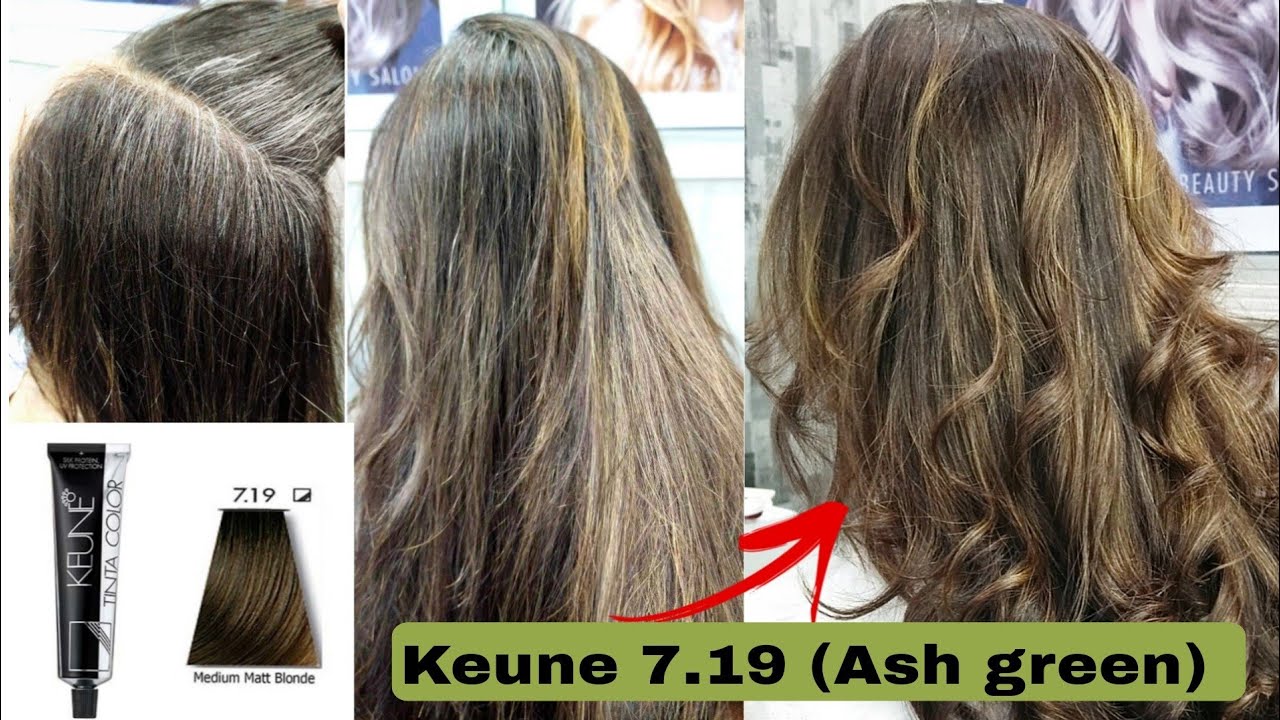 How to dye Keune 7.19 Ash green blonde |  @TJ Shaheena