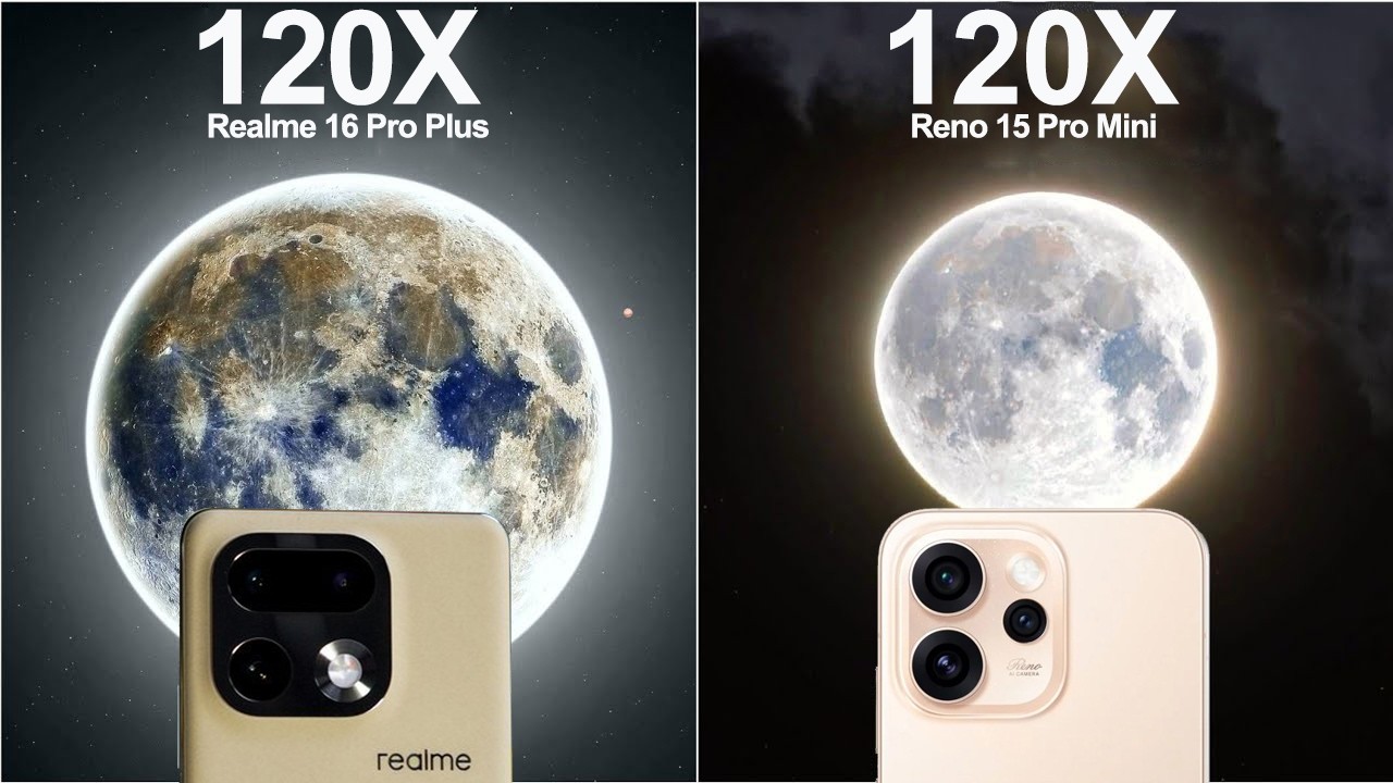 Realme 16 Pro Plus vs Oppo Reno 15 Pro Mini Live Zoom Camera Test Comparison