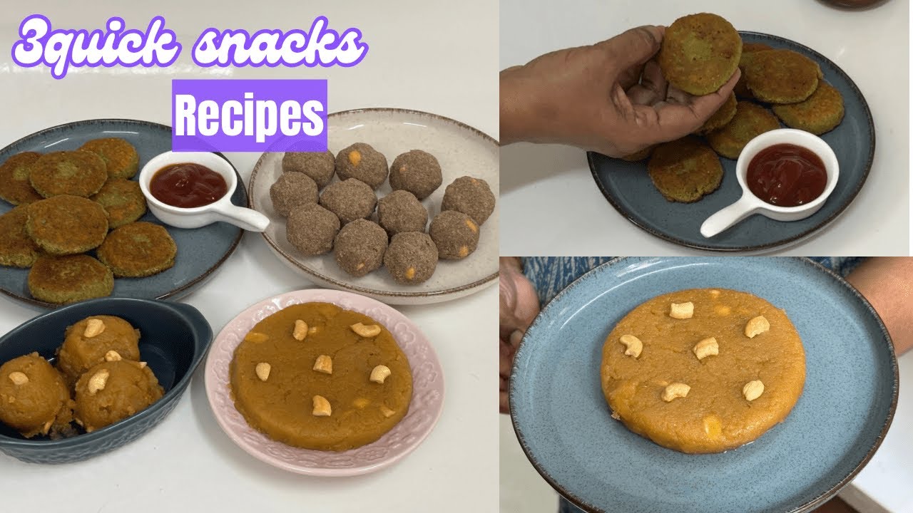 3 Quick Sweets and Snacks/ ஈசியான ஆரோக்கியம் தரும் ஸ்நாக்ஸ் சத்துமாவு லட்டு, உளுந்து ஹல்வா, falafel