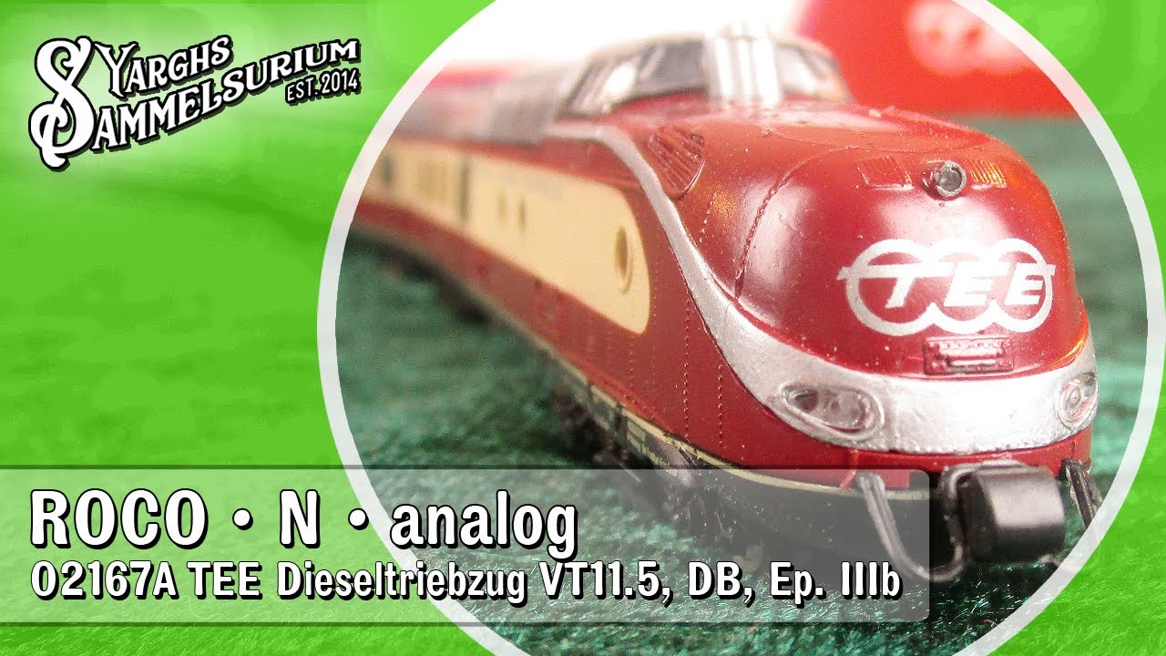 🚊 ROCO 02167A - Dieseltriebzug TEE VT 11.5 BR 601 - Retrospektive Modellbahn Spur N analog