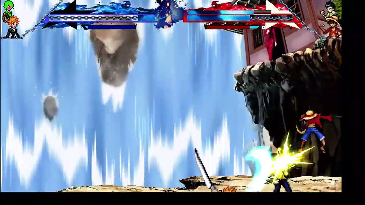 Ichigo & Sanji Vs Luffy & Yusuke Jump Force Mugen V1