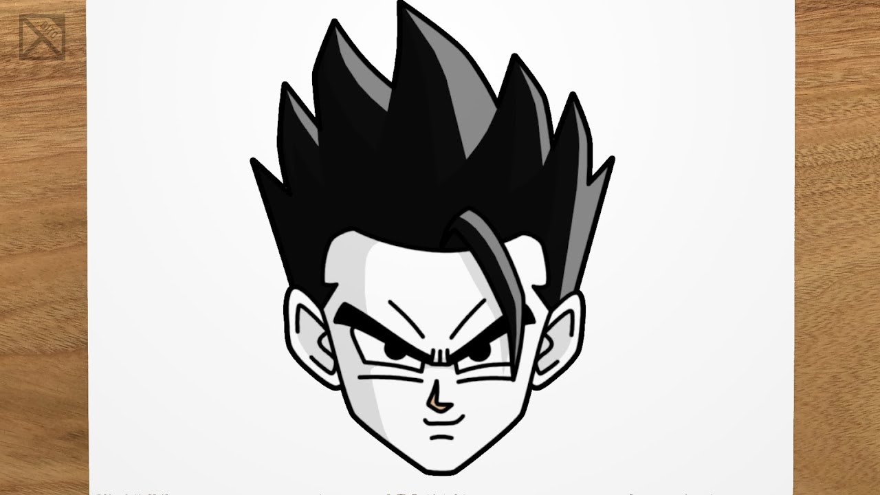 How to draw MYSTIC GOHAN (Dragon Ball Z / Super) step by step, EASY