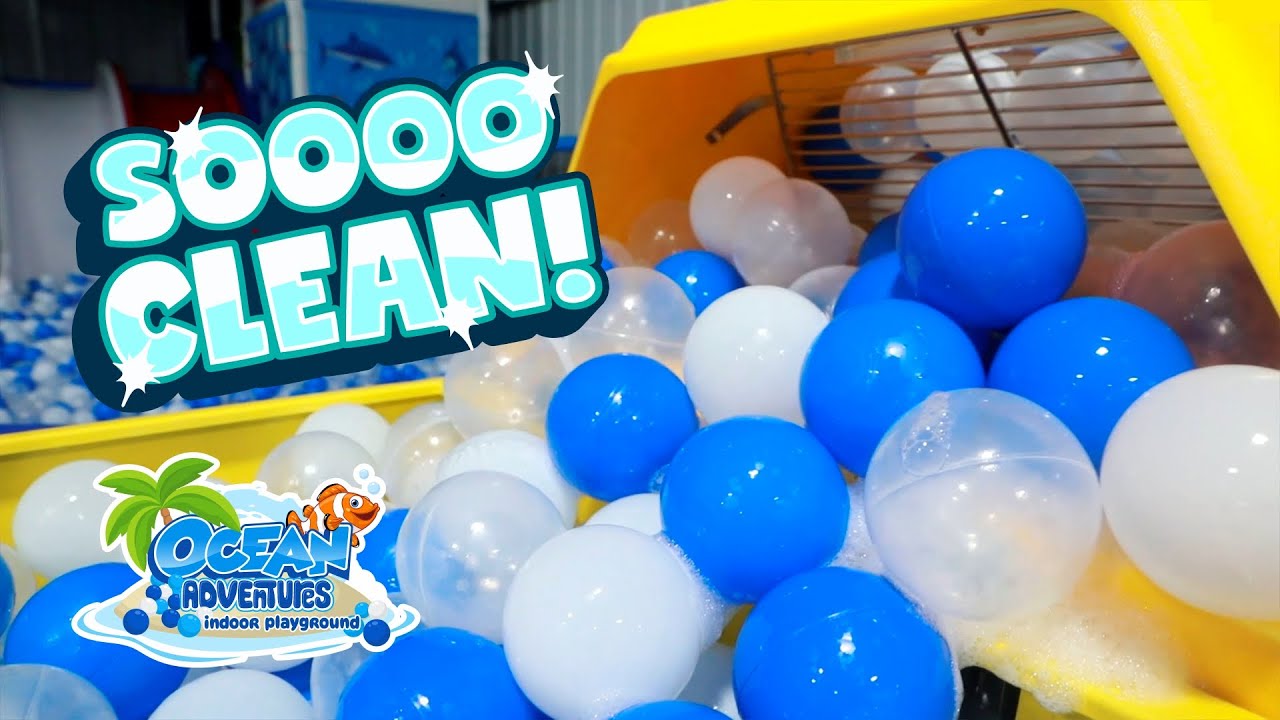 How do you keep an 80,000 ball pit clean?
