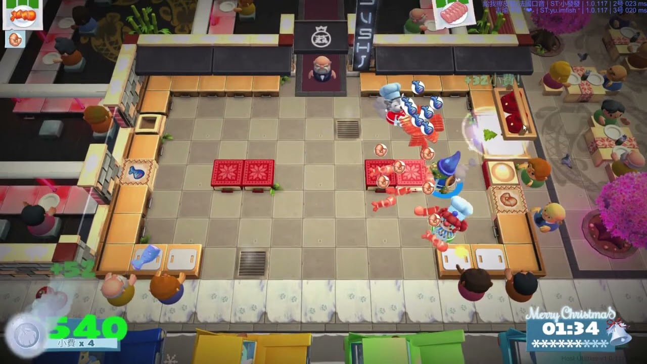 Overcooked!2 story 1-1 4088 80orders 3P