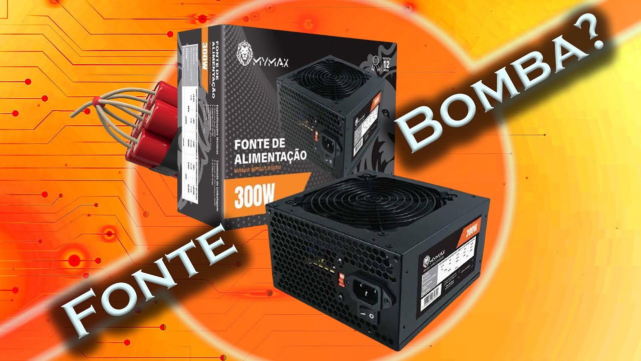 Fonte ATX Barata Para Setup B&aacute;sico Mymax 300W [lp300w]