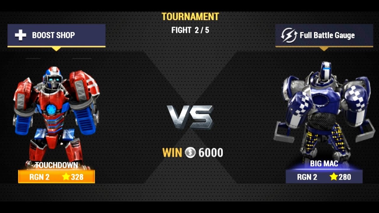 Real Steel Champions | TOURNAMENT | Touchdown VS Big Mac NEW ROBOTS UPDATE (Живая Сталь)