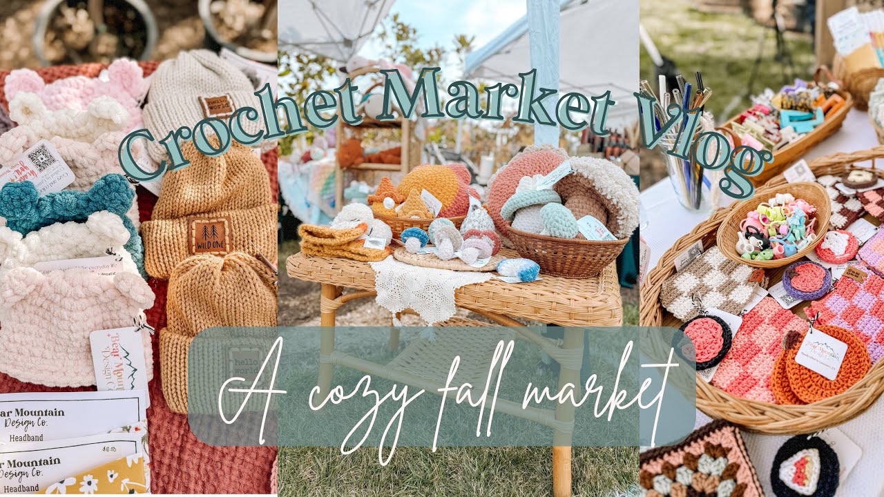 Crochet Market Vlog 01 | Market prep and selling crochet at a new market