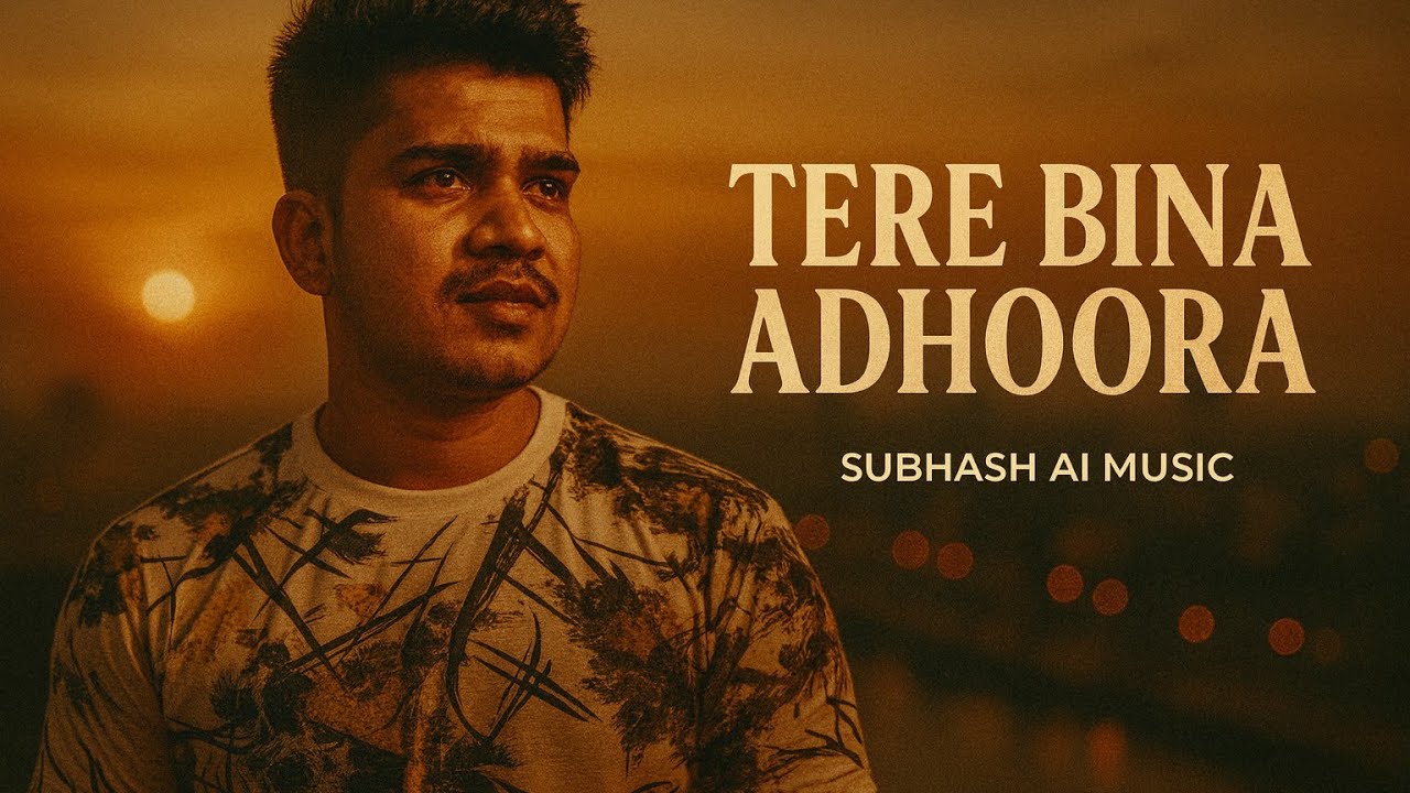 Tere Bina Adhoora 🖤(Official Music Video) | Subhash AI Music | New Hindi Sad Song 2025