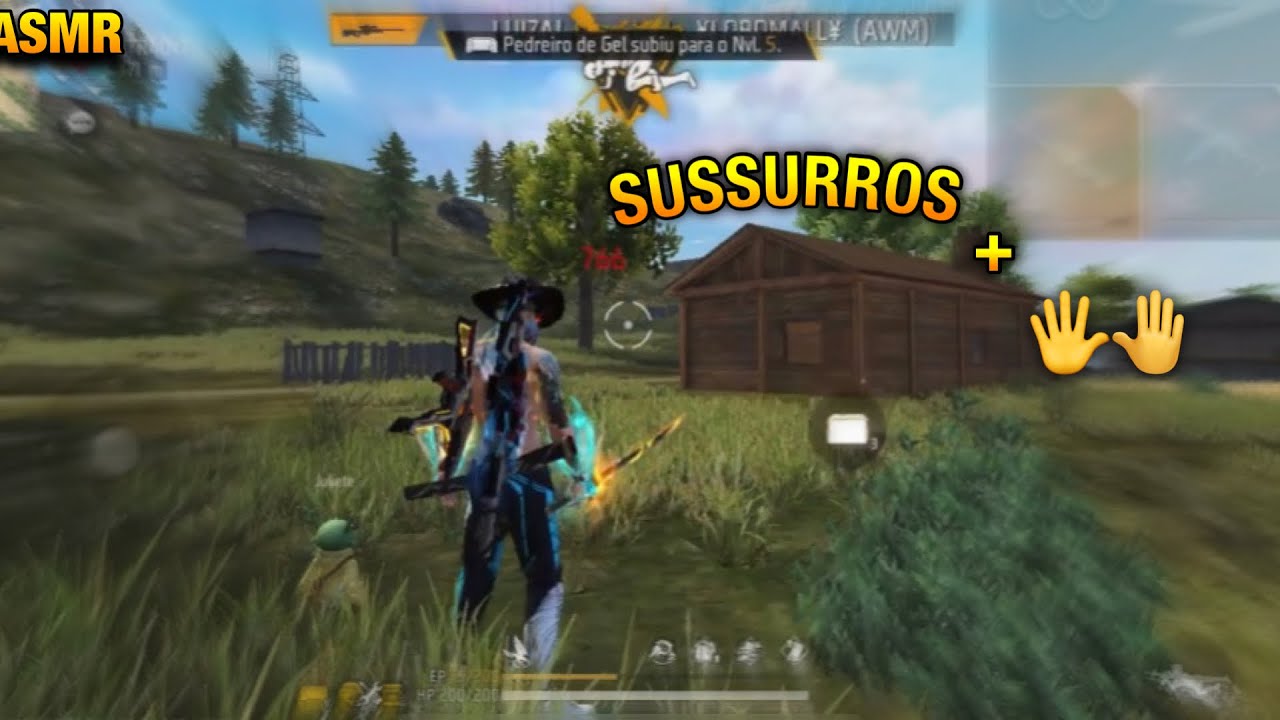 ASMR FREE FIRE - CONVERSANDO COM VOCÊ! 👥🖐️ (sussurros e sons com a mão)