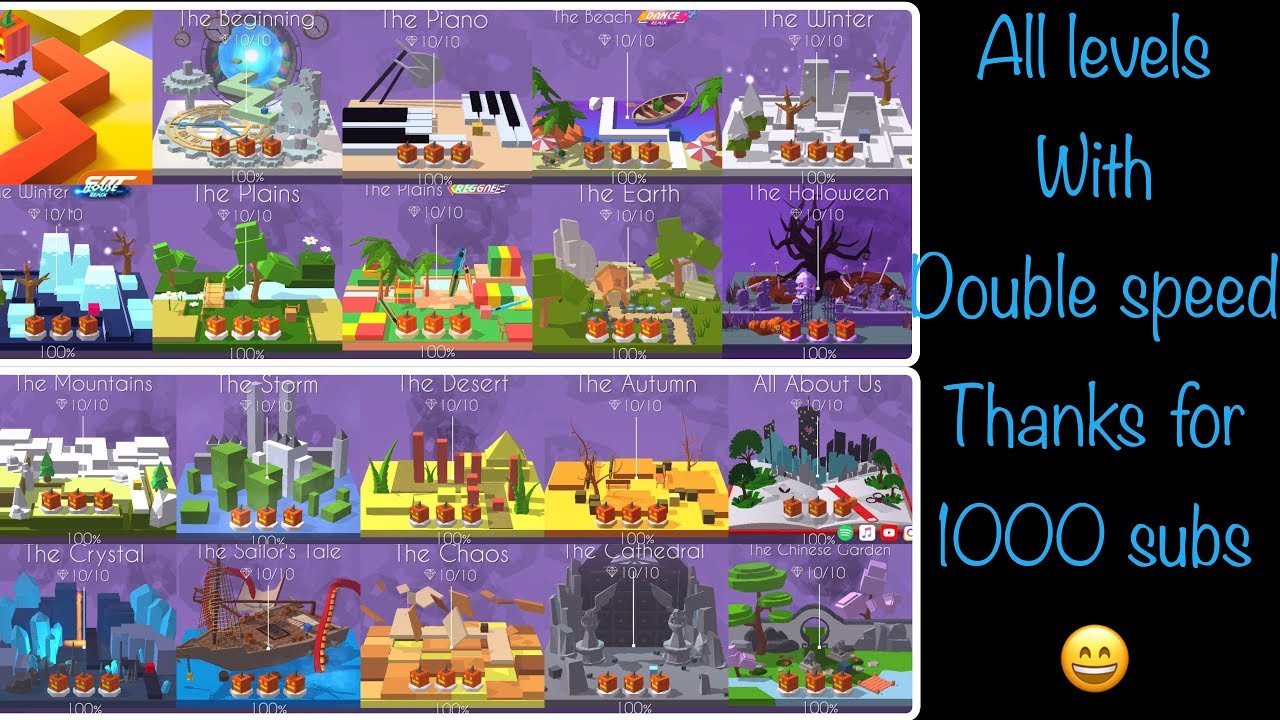 Dancing Line • Compilation: All levels with Double Speed