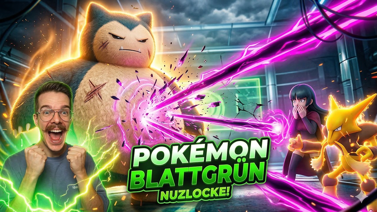 Pokémon Blattgrün Nuzlocke: Relaxo vs. Arenaleiterin Sabrina SOLO!
