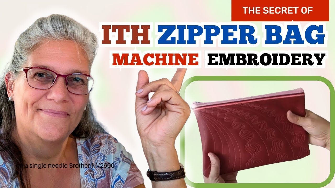 DIY HOW TO MAKE a zipper bag in-the-hoop ITH on your embroidery machine -  Anleitung ITH RV Tasche