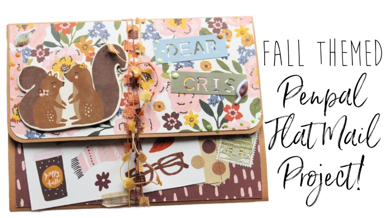 ❤️ I'm back! 🍂 Fall Themed Penpal Flat Mail with lots of Pockets 🍁🍄 | Snail Mail Ideas
