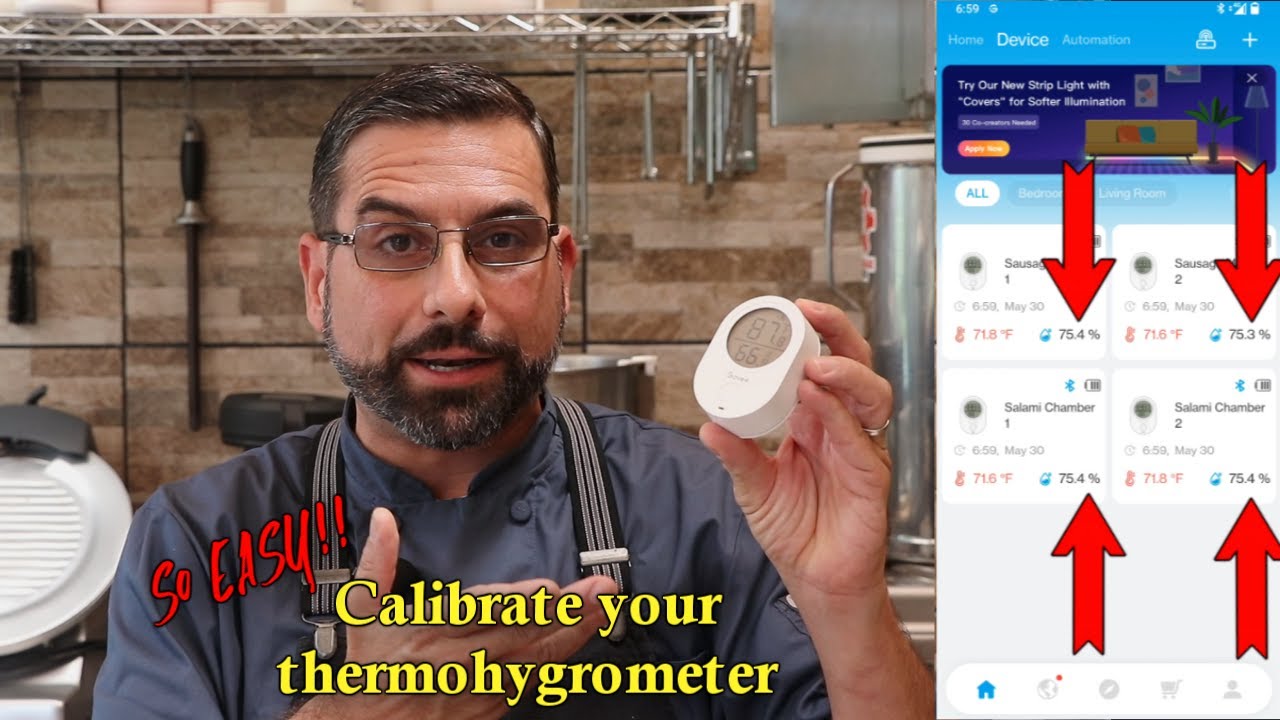 Easiest way to calibrate your Govee Thermohygrometer | Salami Making
