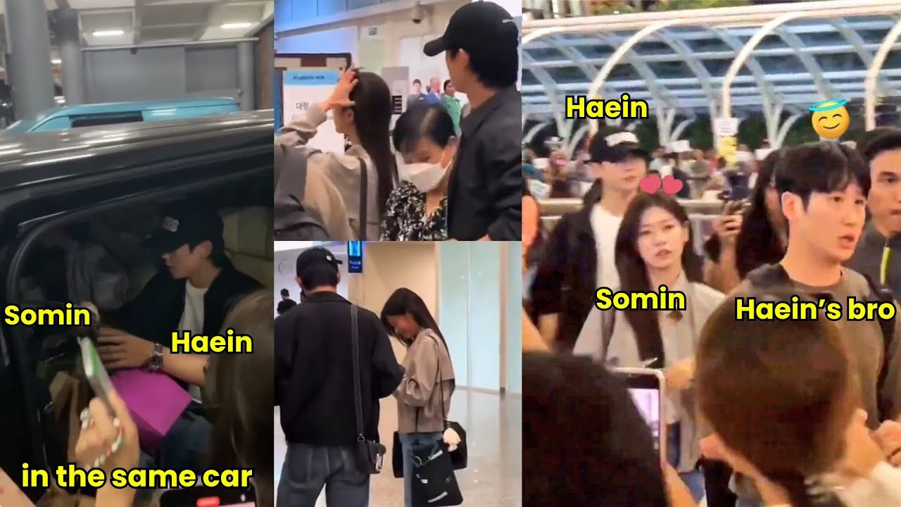 Haein's brother walked beside Somin to guard & carry her gift, while Haein protect her from behind
