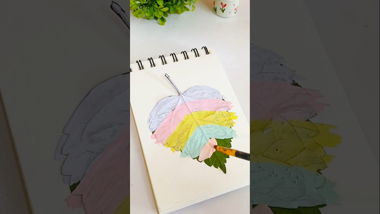 colourful leaf painting 🍃 🌈