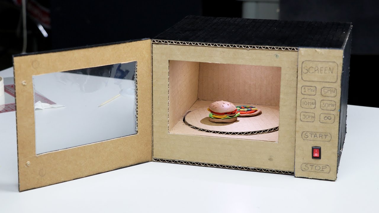 DIY Toy Microwave Oven at Home